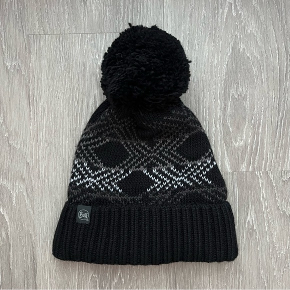 Buff Knit Pom Pom Beanie - Picture 1 of 5